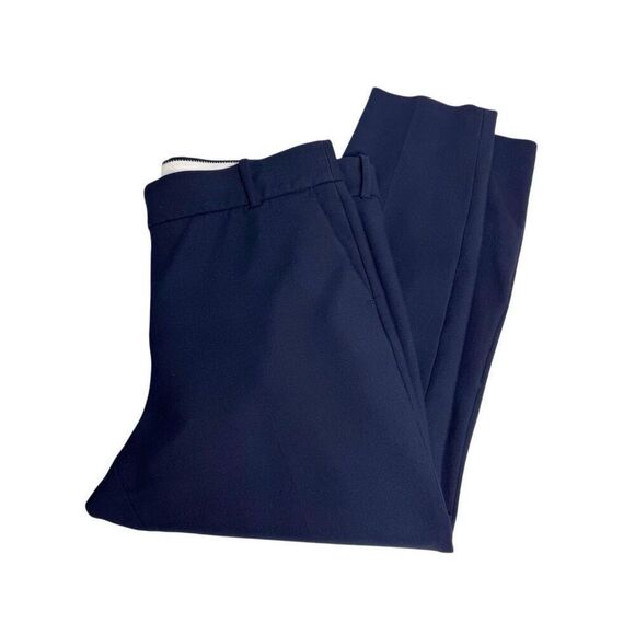 J. Crew navy blue Cameron high rise slim cropped pants size 14 - Picture 10 of 14